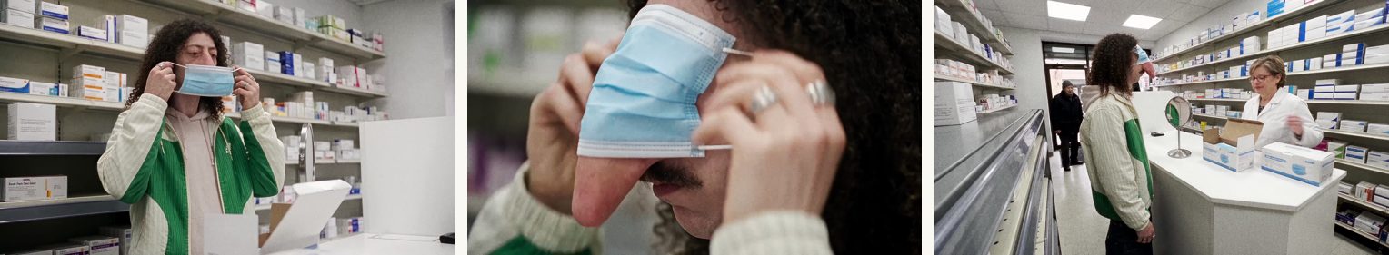 Scene 19 — three frames from the cut used in the final film.