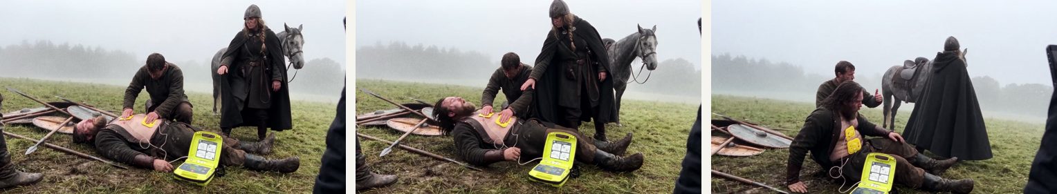 Scene 12 — three frames from the cut used in the final film.
