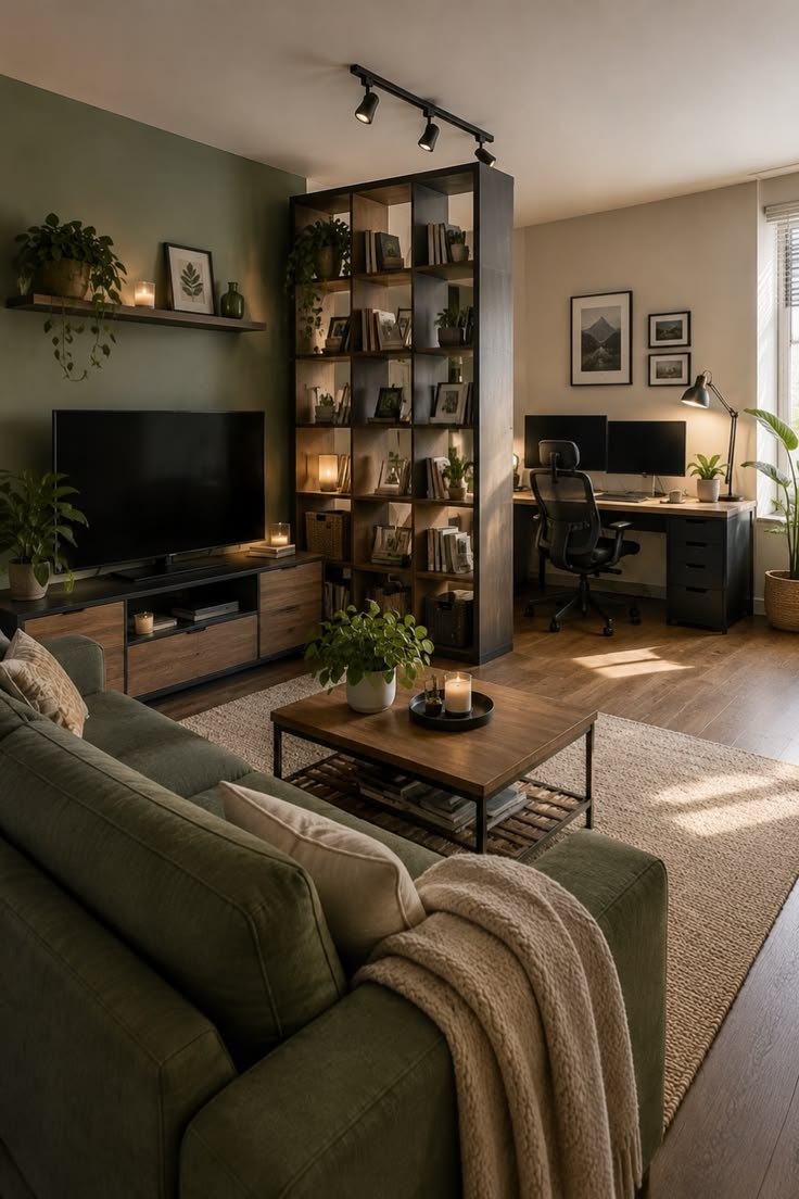 @Image 2 — the environment. A single photograph of the room is enough; the prompt keeps its layout, furniture, floor and lighting and throws away the angle it was shot from.