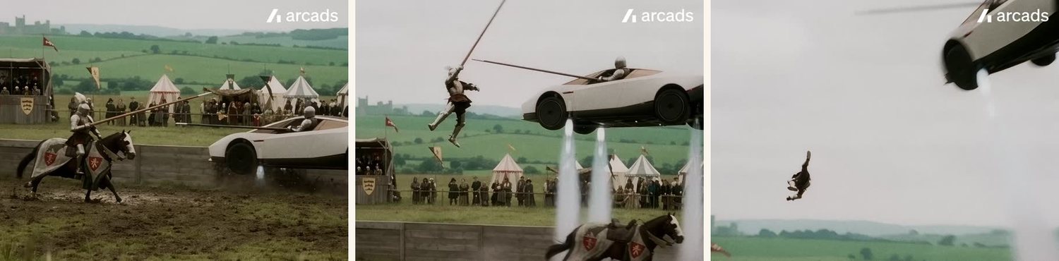 The charge, the lift, the rider carried off the field.