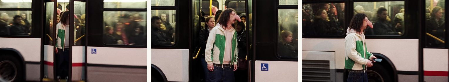 Scene 06 — three frames from the cut used in the final film.
