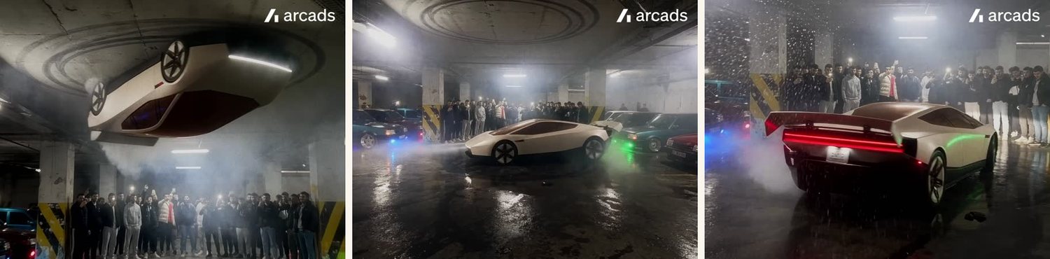 Smoke on the ceiling, the drop, the drift on the wet floor.