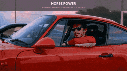 The finished 30-second take — a staredown at a dream-dusk red light, and the race that follows. Open this document in Google Docs to watch it play.