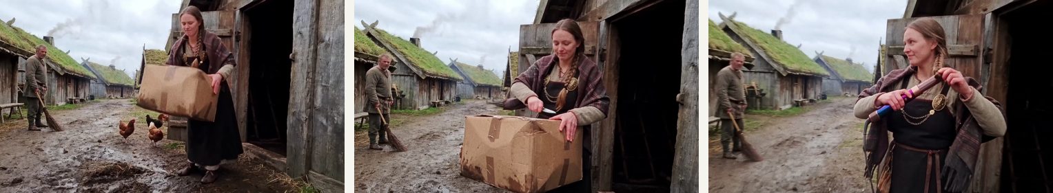 Scene 15 — three frames from the cut used in the final film.