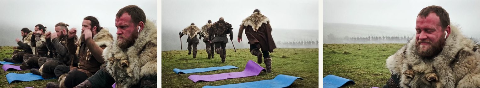 Scene 10 — three frames from the cut used in the final film.