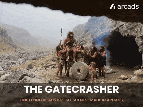 The Gatecrasher — six takes, one car, made entirely in Arcads. (Open this document in Google Docs to watch it play.)